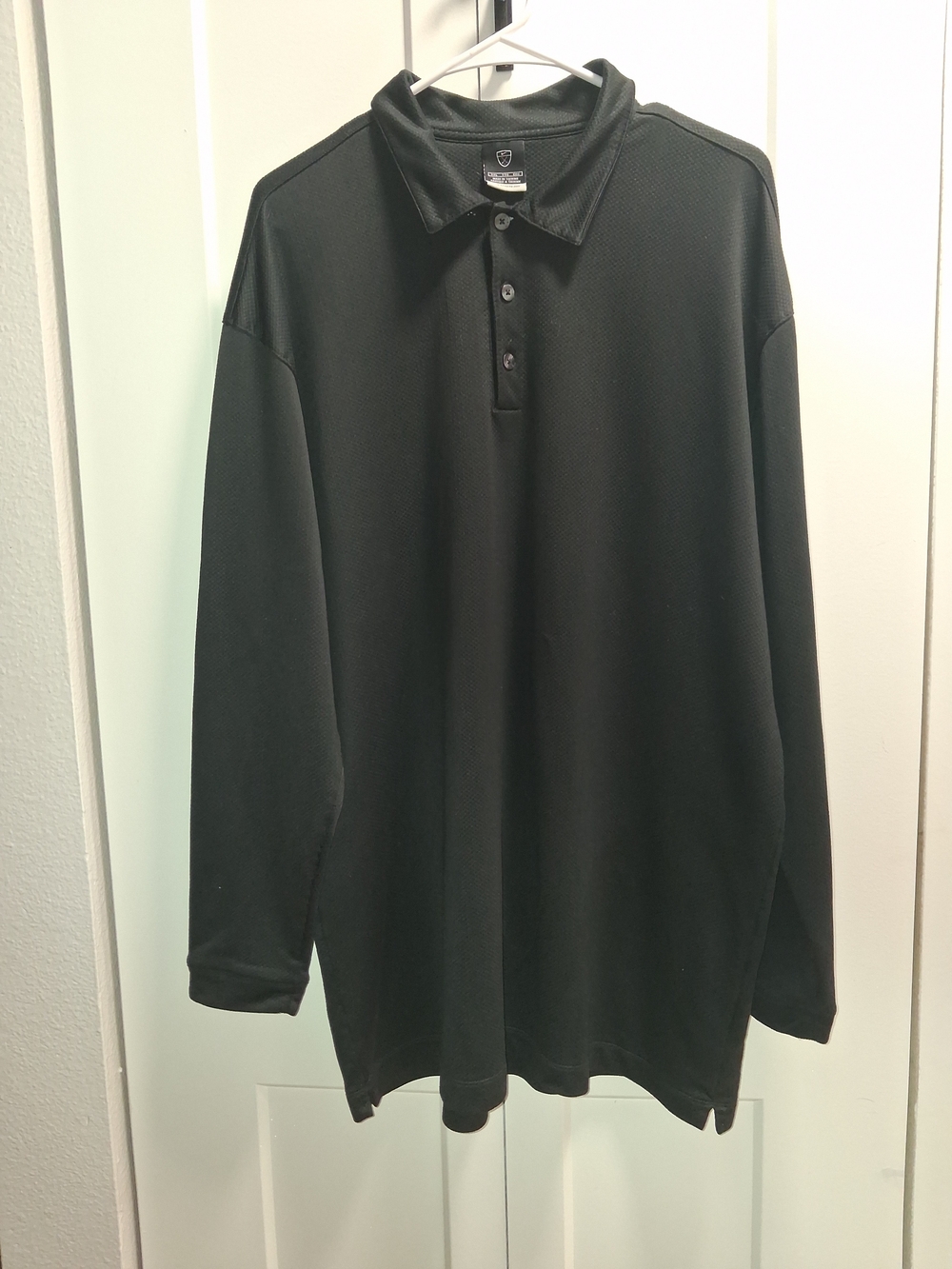 Nike Men's Black Long-Sleeve Performance Polo